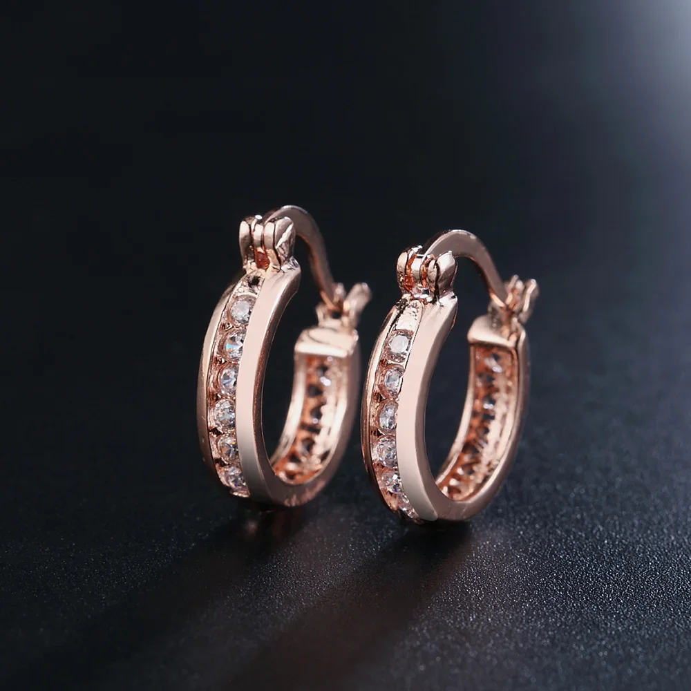 

Hot new 18K gold plated 925 Sterling Silver crystals earrings high quality Zircon Fashion party Jewelry Wedding Christmas Gifts