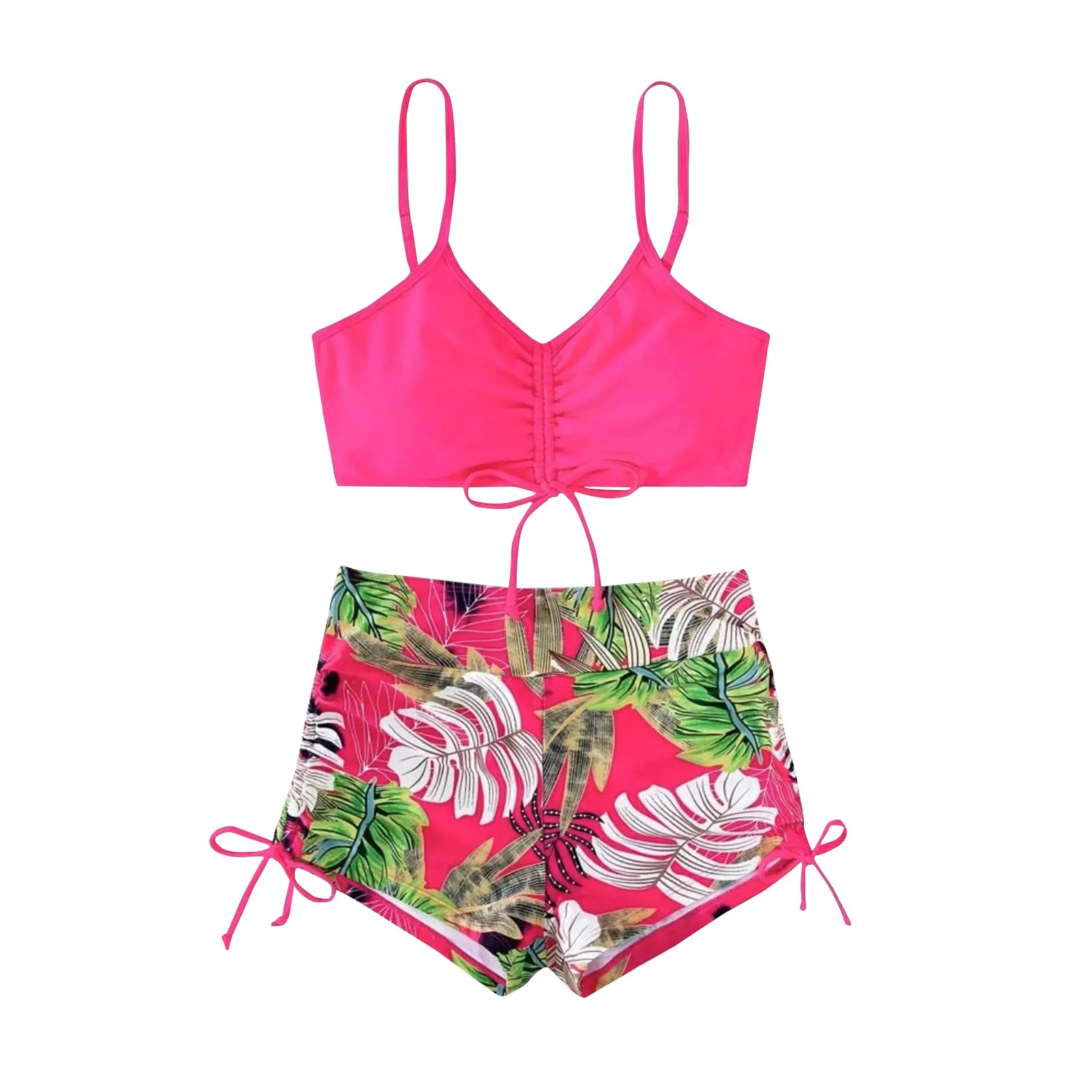 

2024 New High-Quality Women's Fashionable Beach Sexy Multi-Color High Waisted Bikini Swimsuit Soft And Comfortable Swimwear