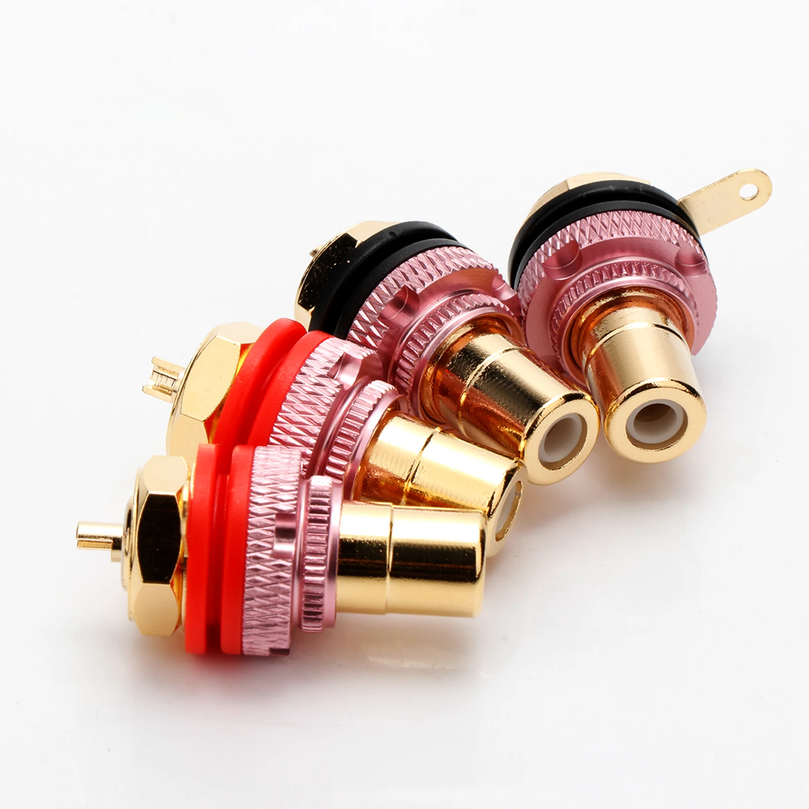 高品質 RS3014 金メッキ RCA メスコネクタソケットシャーシパネルマウントメスアダプタソケット HiFi オーディオプラグ