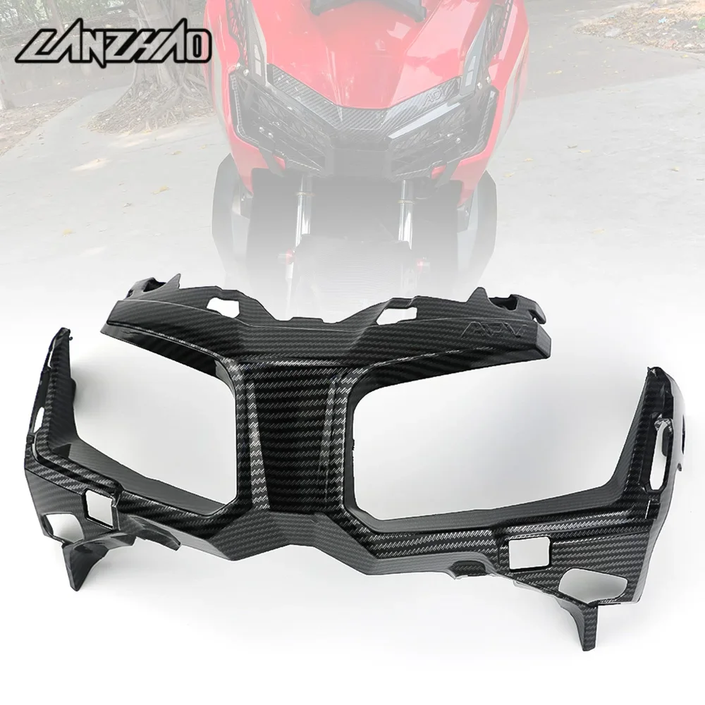 For HONDA ADV150 2019-2022 Motorcycle Headlight Cover Front Lamp Trim Guard ABS Plastic Accessories Carbon Design