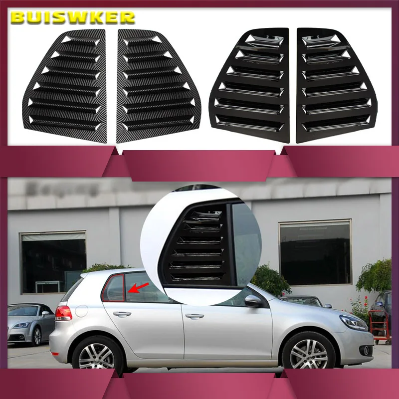 

2PCS Car Rear Triangle Window Shutters Triangle Sunshade Modified For VW Golf 5 MK5 2003-2010 Window Shutter