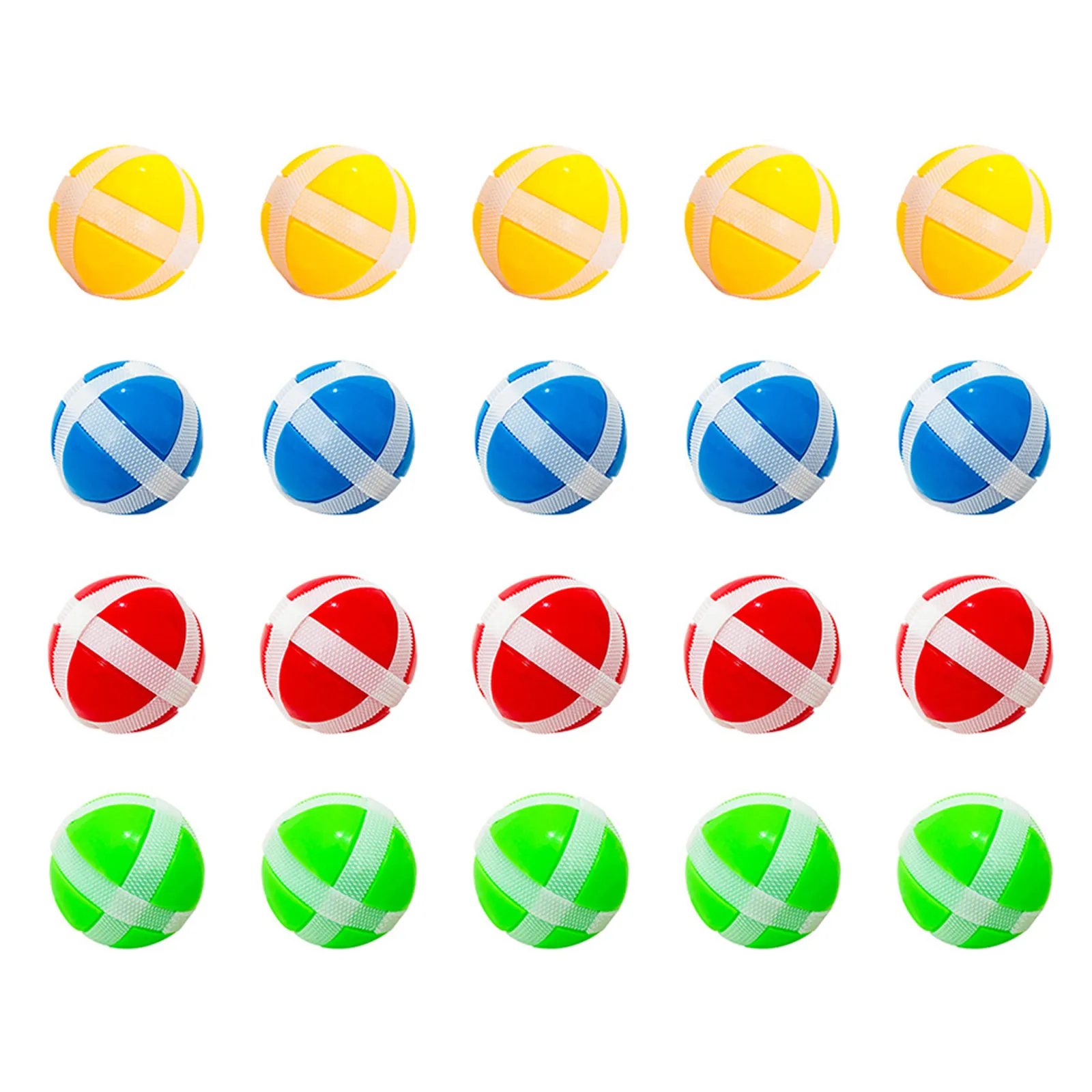 20Pcs Plastic Sticky Balls Game Accessories Target Throwing Set for Safe Burr Free Smooth Surface Hand Eye