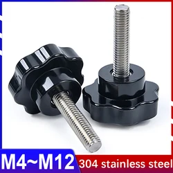 Vis à main en bakélite en acier inoxydable 304, poignée prune à 7 étoiles, bouton de 2,2, haute température, SafeM6M8M10M12