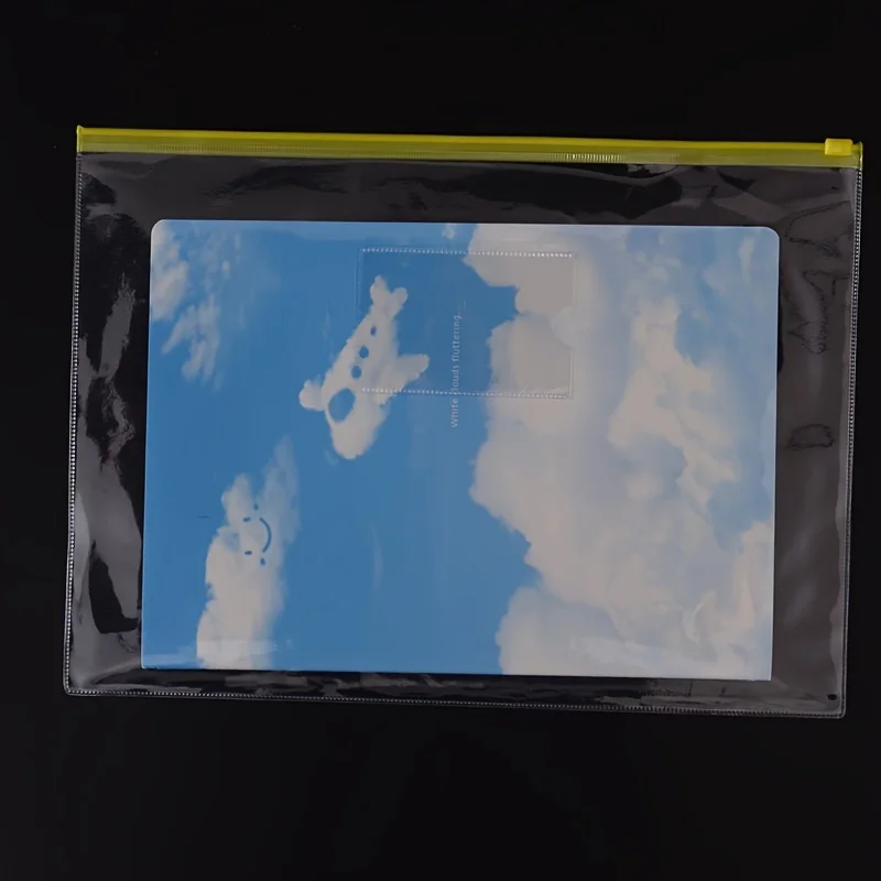 10PCS A4A5A6 Exam Mesh Zipper Bag Student Office Simple Large Capacity Transparent Document Bags