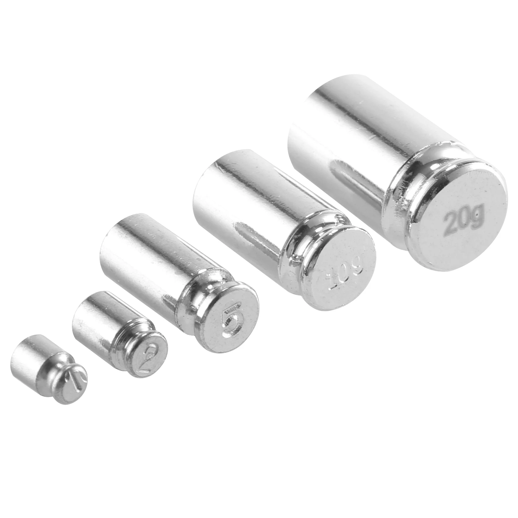 A83Z poids 1g 2g 5g 10g 20g Chrome placage calibrage Balance ensemble de poids pour Balance numérique Balance blanc argenté