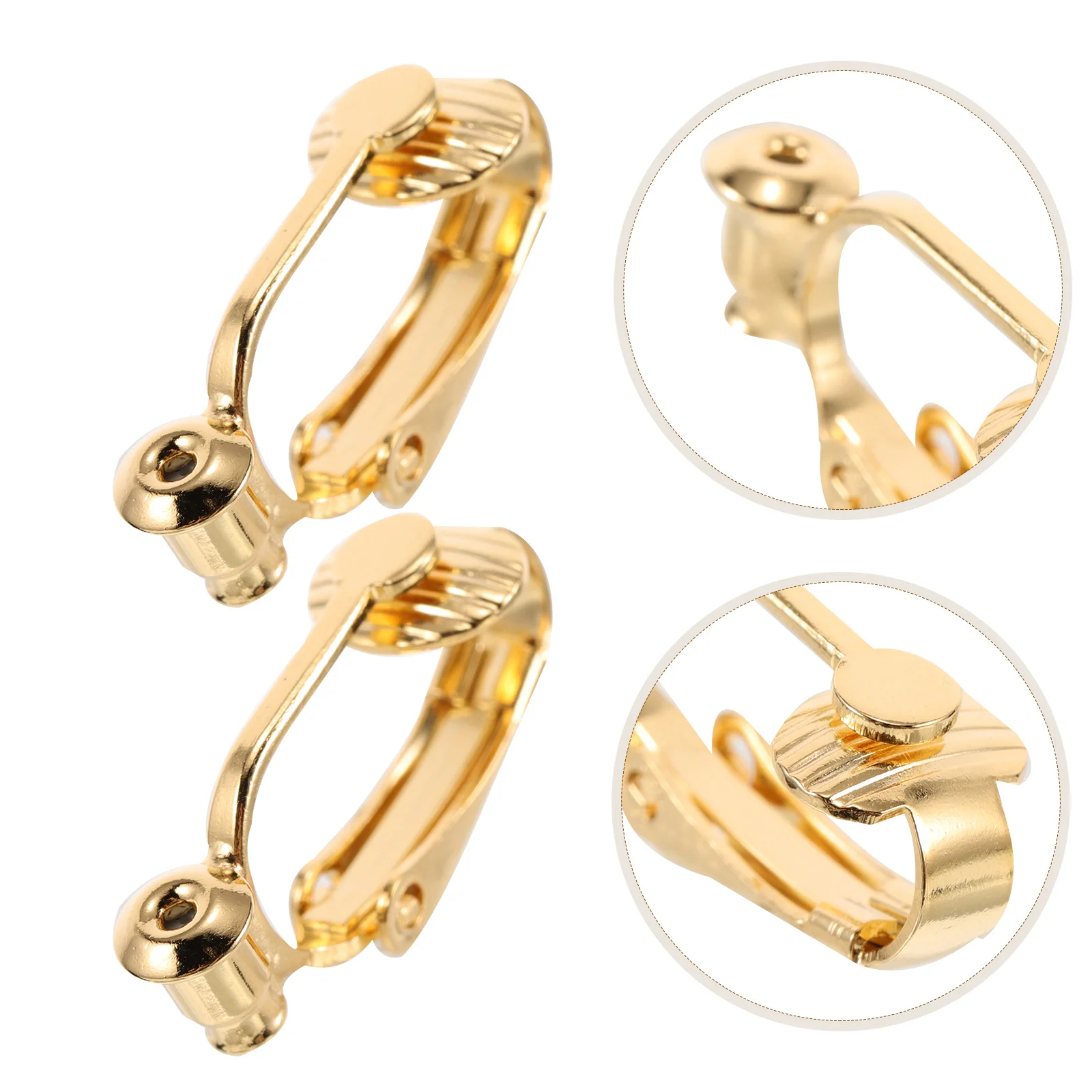 

20pcs Ear Clip Adapter For Earrings No Piercing Screw Design Clip On Converters Jewelry Making Accessories Women U-Shaped Ear