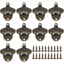1/2/5/10pcs Embossed Bottle Opener Wall Mount Retro DIY Antique Metal Sturdy Bottle Opener With Mount Screws For Outdoor BBQ