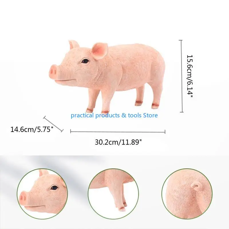 77JB สวนสัตว์รูปปั้นหมูน่ารักตลกนิทานกลางแจ้งเรซินเครื่องประดับสนามหญ้าในร่มงานประติมากรรมกลางแจ้งตกแต่งบ้าน