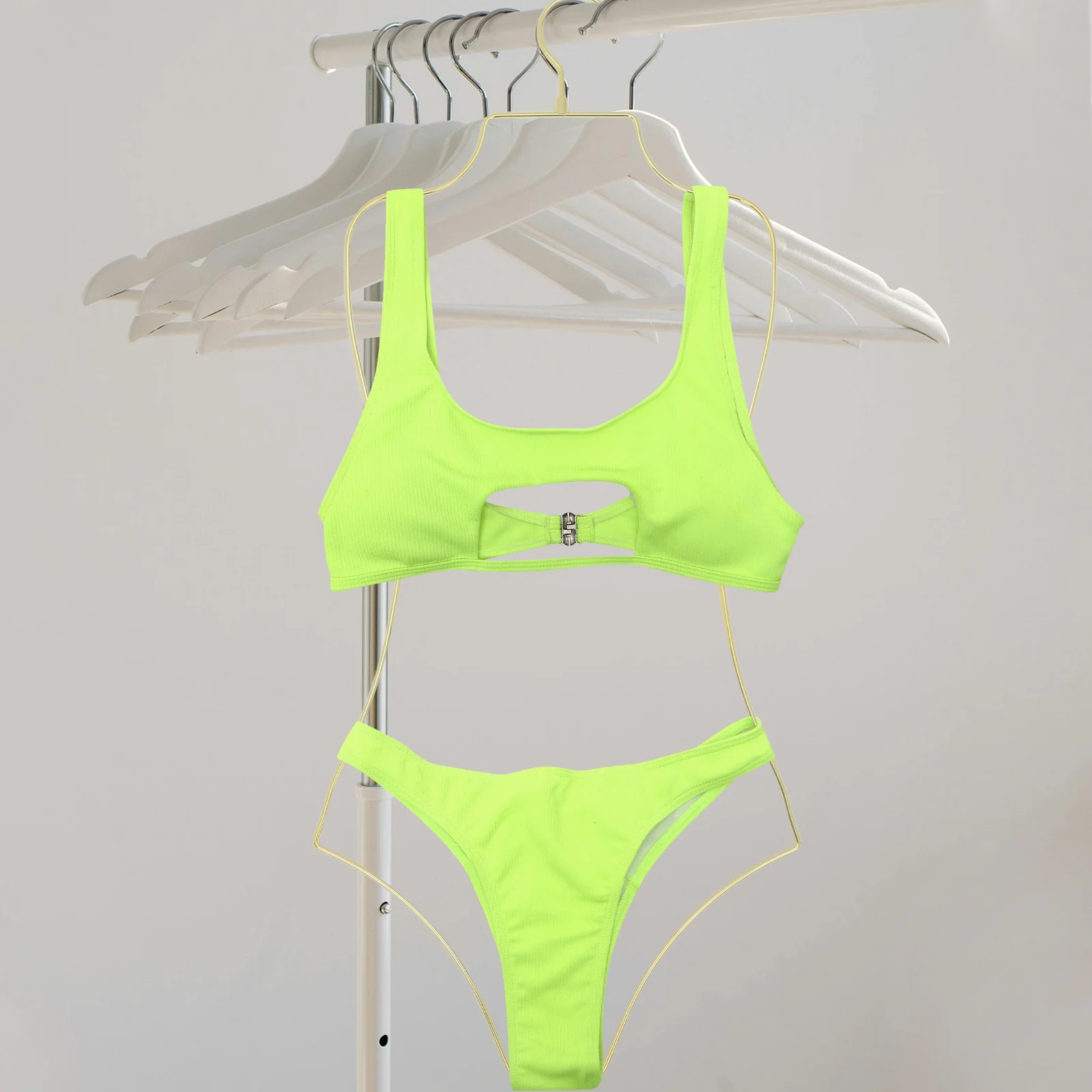 

2pcs Swimsuit Bikini Swimwear Drying Rack Lingerie Rack Drying Golden Swimwear Clothes Bikini Hanger Storage Hanger Display