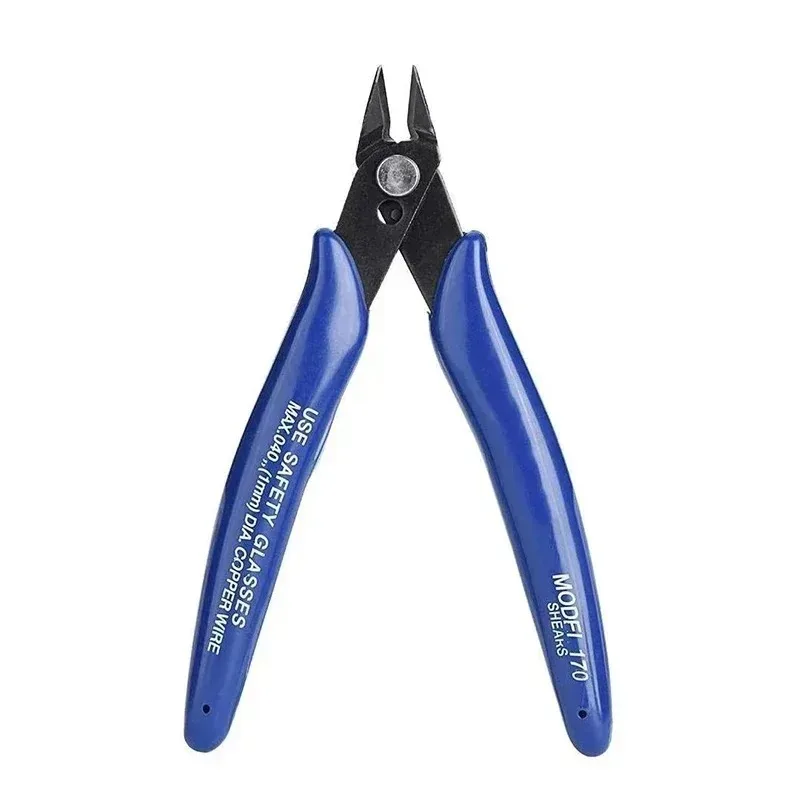 170 Wire Cutter DIY Trimmer Diagonal Side Cutting Cable Nippers Red Blue Pliers Hand Mini Snips Flush Nipper Trimmer Hand Tools