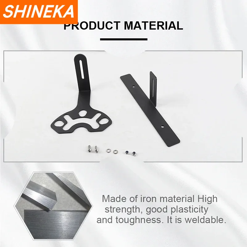 SHINEKA Car Rear Spare Tire License Plate Bracket Mounting Kit Accessories for Jeep Wrangler TJ JK JL 1997-2023 For Suzuki Jimny