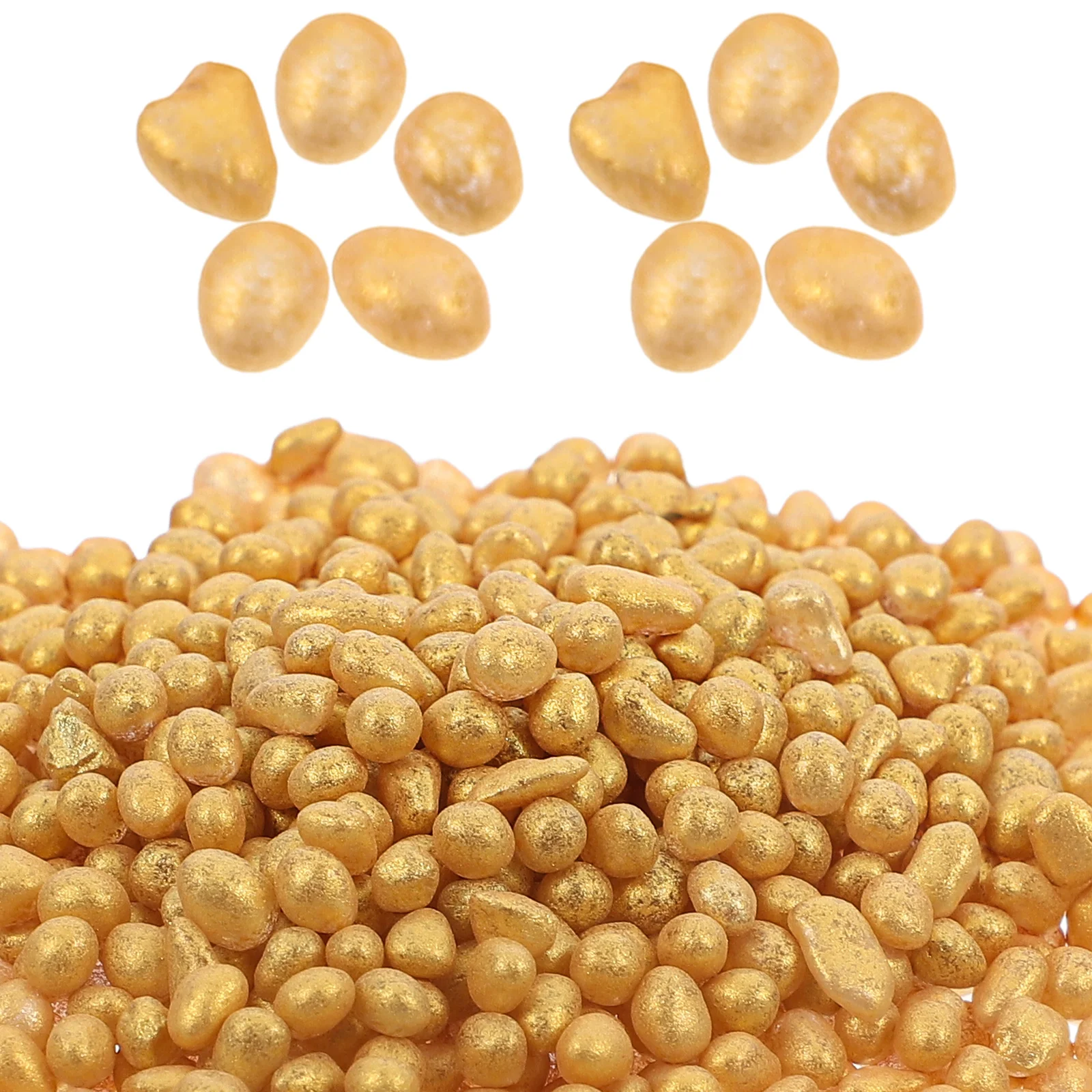 1 коробка, мини-бусины с золотым рисом, украшение для богатства фэн-шуй, процветание, зерно, чаша с сокровищами, наполнитель, маленькое украшение для удачи, риса