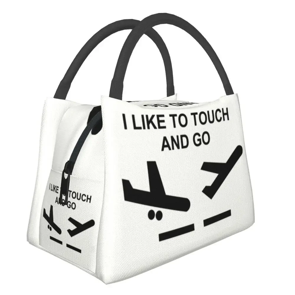 

Custom Airplane Humour Lunch Bag Men Women Warm Cooler Insulated Lunch Boxes for Picnic Camping Work Travel