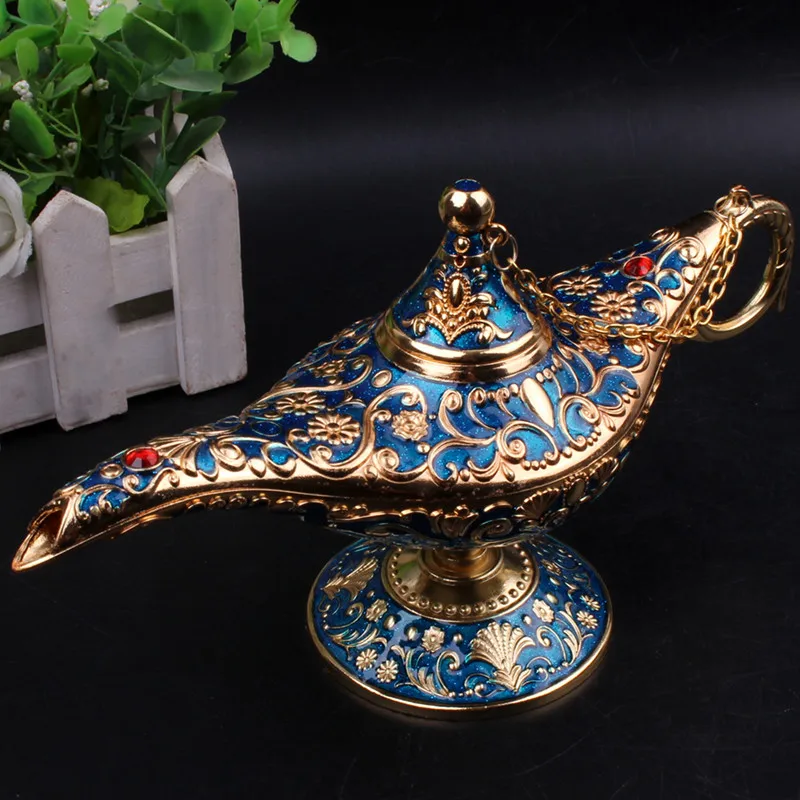 Tin complex classical Aladdin colored magic lamp holiday gift wishing   colored tin home furnishings.