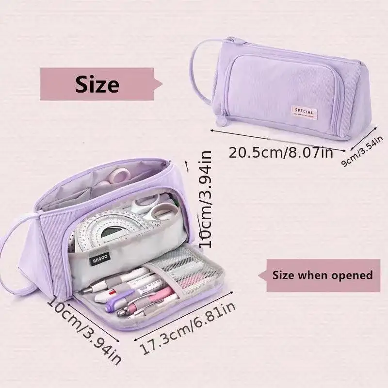 

Kawaii Cute Multi-Layer Pencil Case Bag Large Capacity Pen Storage School Stationery Supplies Pencil Box for Students