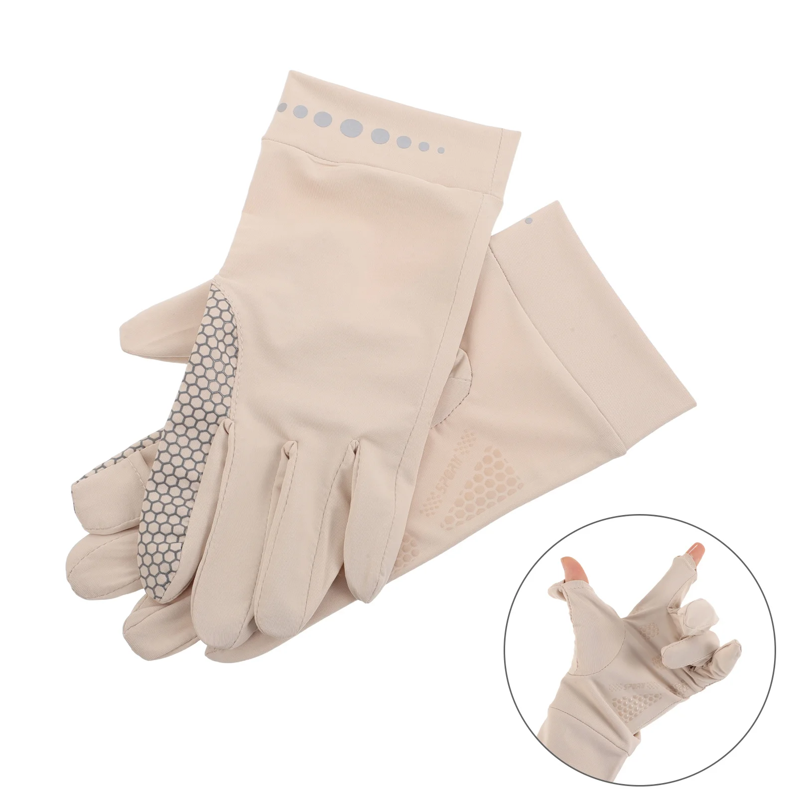 

1 Pair Touchscreen Sun Protection Gloves Lightweight Breathable Uv Fullfinger Gloves For Driving Cycling Running Outdoor Sports