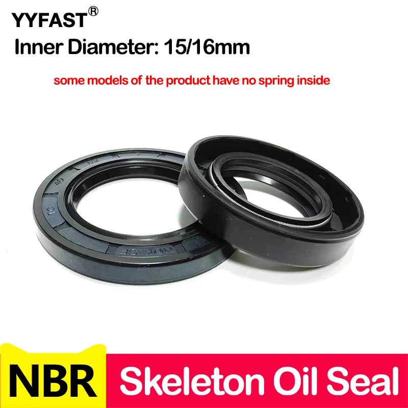 Skeleton Oil Seal,ID 15mm/16mm,NBR Framework Oil Seal,OD 20-52mm,Thickness 3-10mm,TC Nitrile Butadiene Rubber Sealing Rin