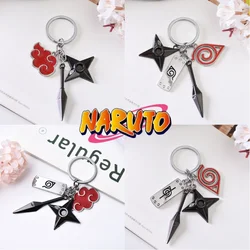 Anime Naruto Metal Keychain Uchiha Itachi Akatsuki Sharingan Cartoon Backpack Holder Chain Ring Toys for Christmas Gift