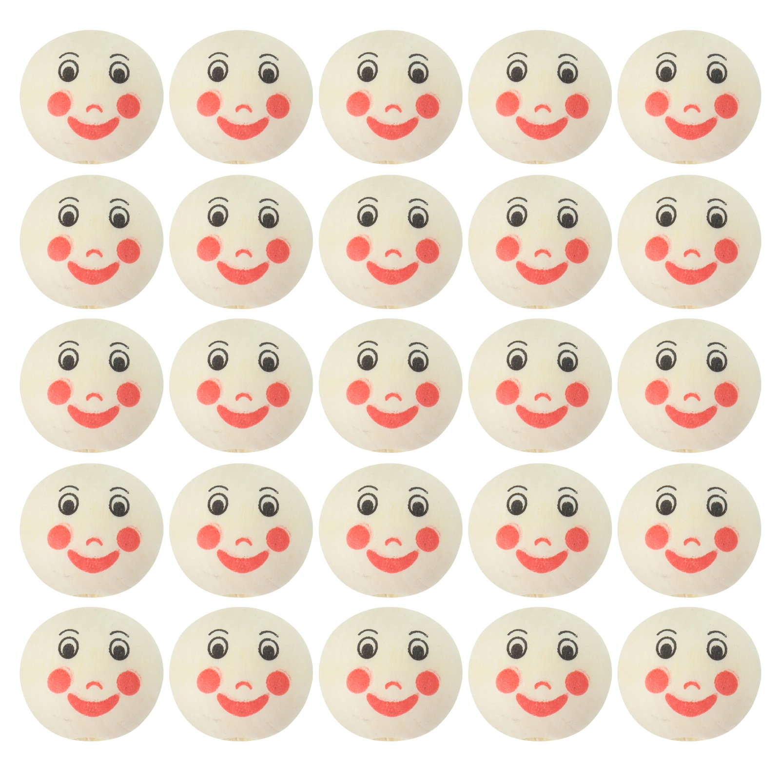 

50pcs Wooden Beads 20MM Round DIY Craft Accessories Loose for Bracelets Making Jewelry Supplies Handmade Projects