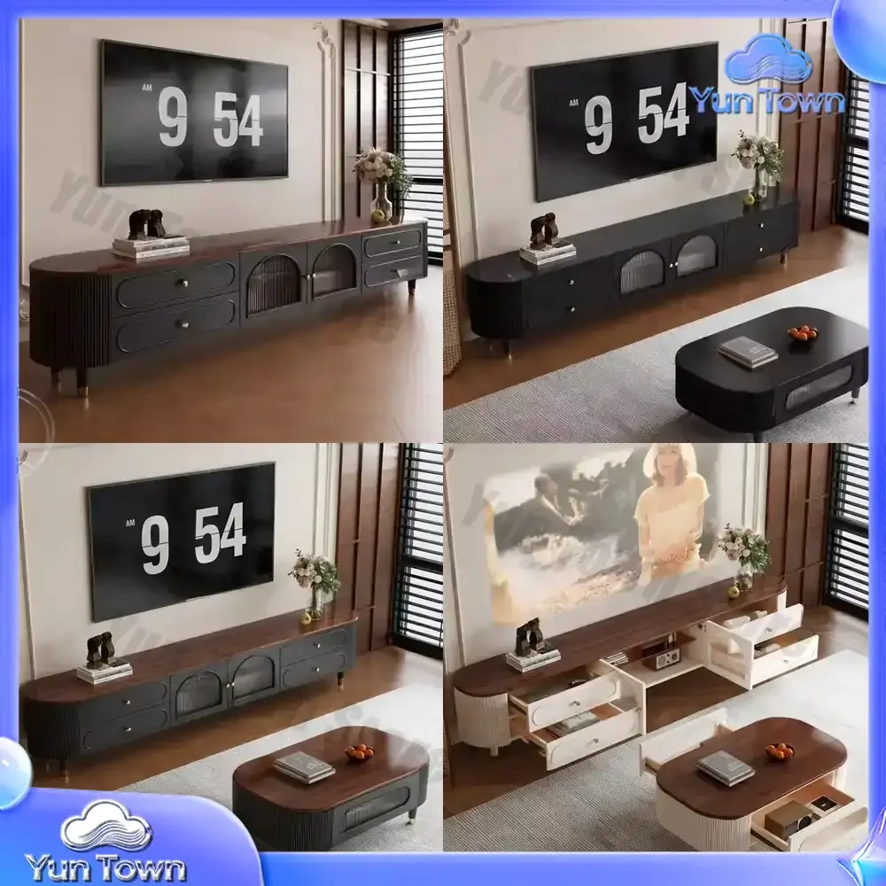 Nordic Retro Tv Stands Luxury Mid Century Display Coffee Tv Table Minimalist Aesthetic Storage Organizer Muebles Home