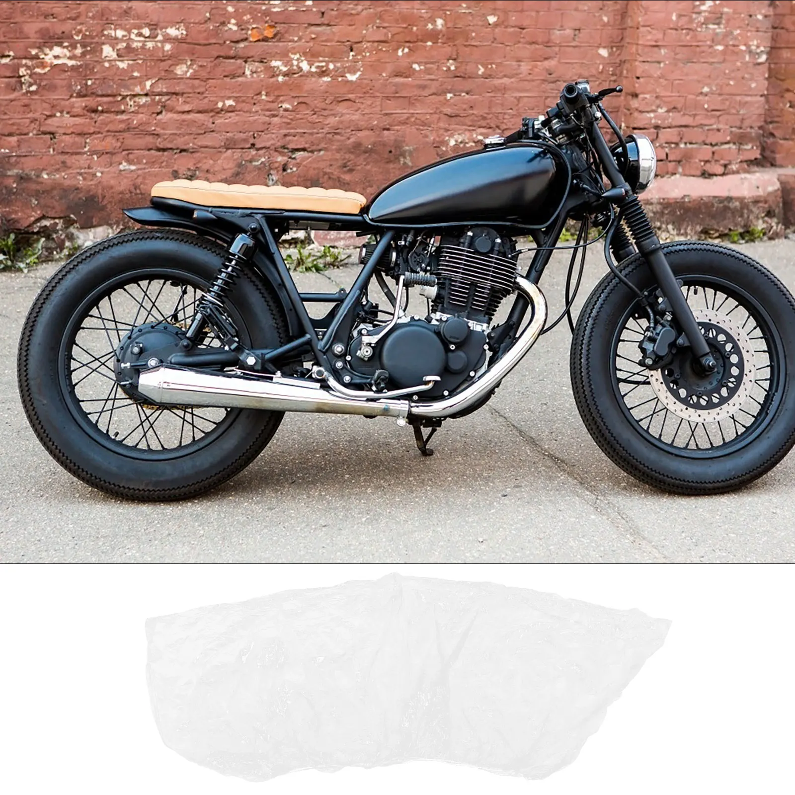 

4pcs Motorcycle Bike Protective Cover Waterproof Outdoor Storage Clear PE Protector Car Cover for Riding Motorbike