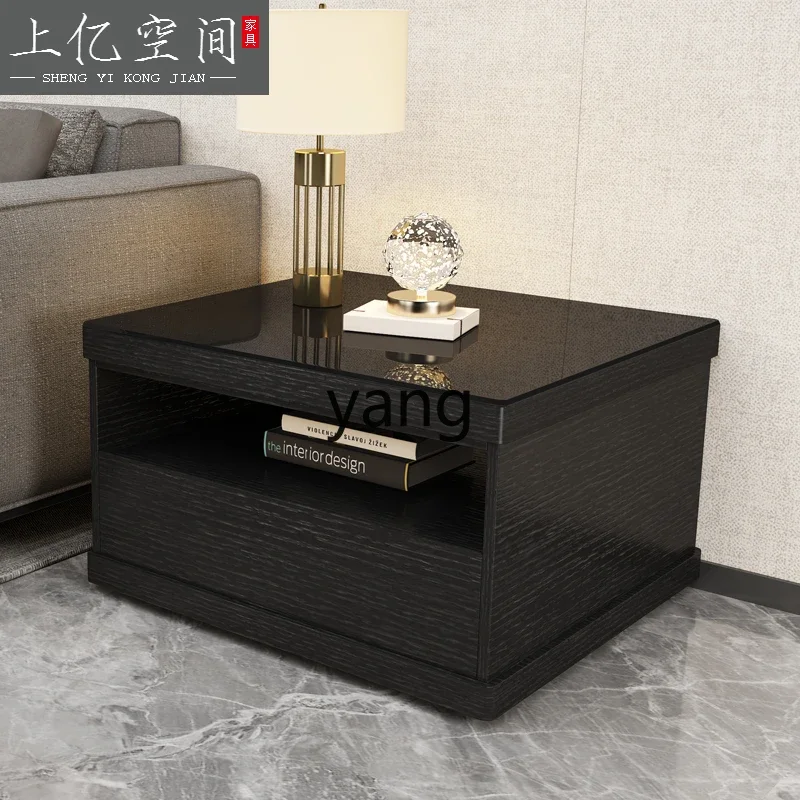 

LMM modern simple living room sofa side cabinet side few Nordic light luxury minimalist solid wood square corner few