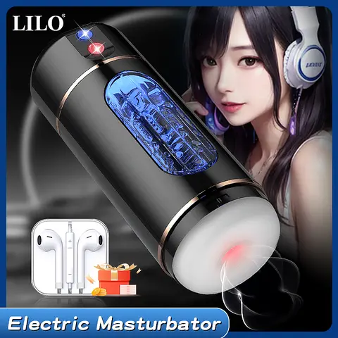 LILO Electric Auto Stroking Masturbator Cup for Men Smart Control 10 Vibration Modes Waterproof Rechargeable Adult sexx Toy
