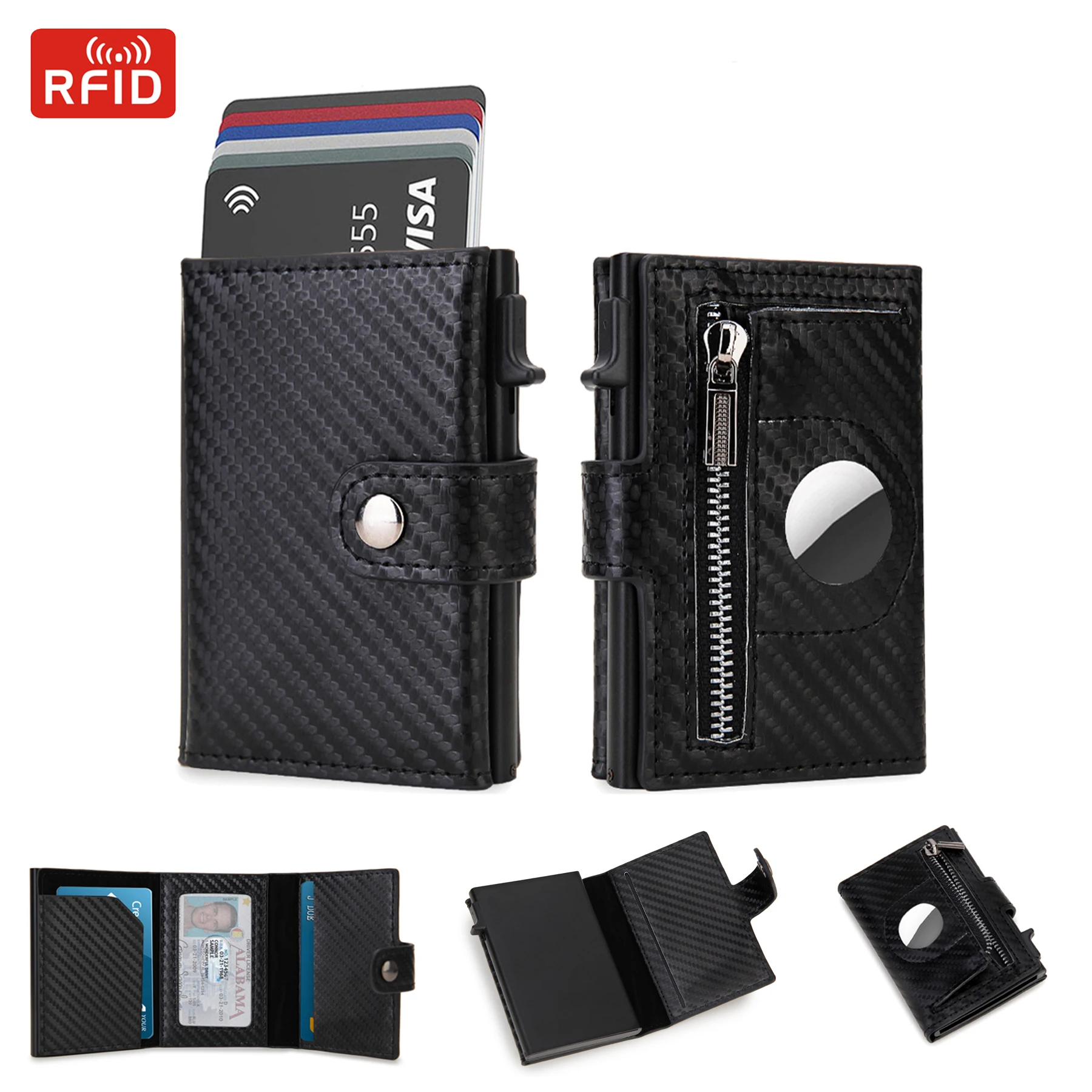 Men Wallet Bank Cardholder Case Rfid Minimalist Wallets for Airtag Air Tag Tracker Choice Anti Theft Credit Card Holder Airatg