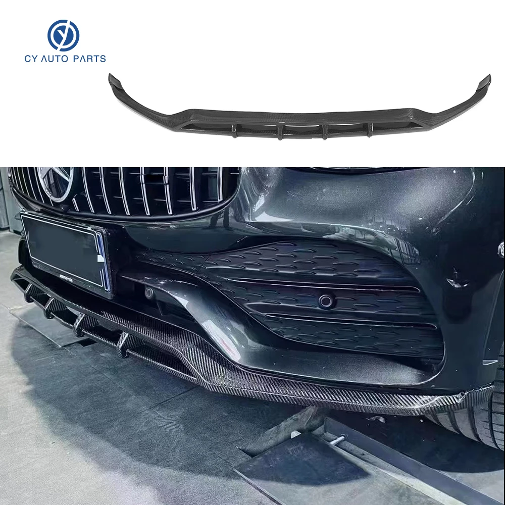 Carbon Fiber Front Bumper Splitter Lip Diffuser Guard Deflector Lips For Mercedes Benz GLC Class LCI W253