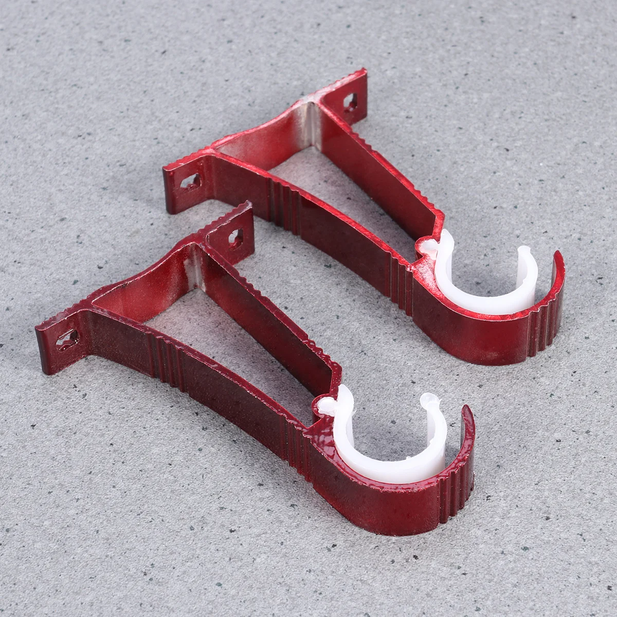 

2Pcs Curtain Rod Bracket Aluminum Alloy Reinforced for Roman Pole 25-30Mm Diameter Strong Hold Wall Mount Drapery Fixture Modern