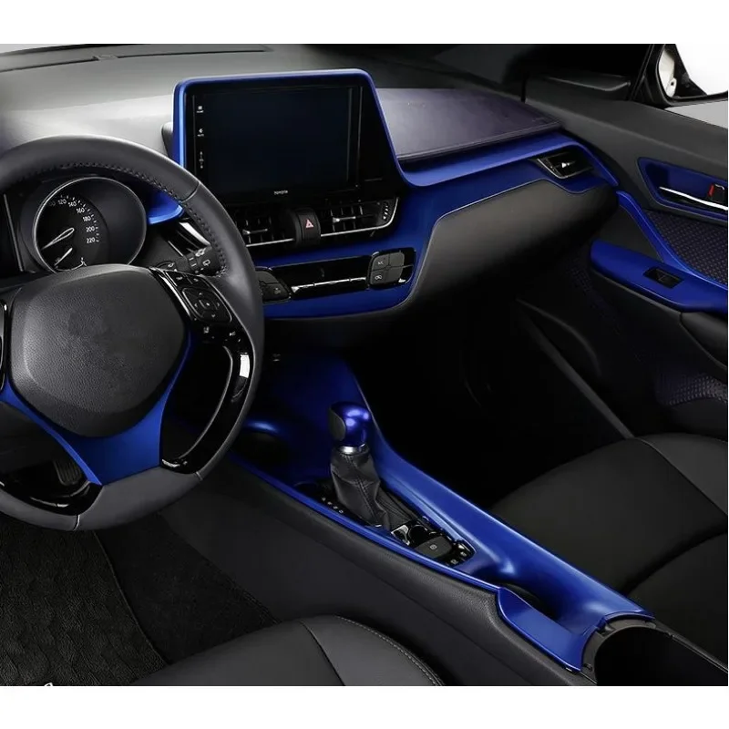 LHD Blue Accessories for Toyota C-HR CHR 2017-2021 Inner Door Handle Bowl Frame/Air Conditioning AC Air Outlet Cover Trim