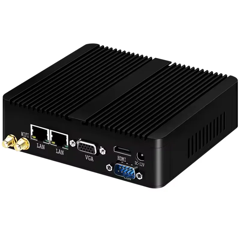 Новый безвентиляторный промышленный мини-ПК HW19 поддерживает Intel Celeron N2830/N2920/N2930/J1900/J1800 Win7/8/10/Linux LAN 1000M 5xUSB-хост ПК