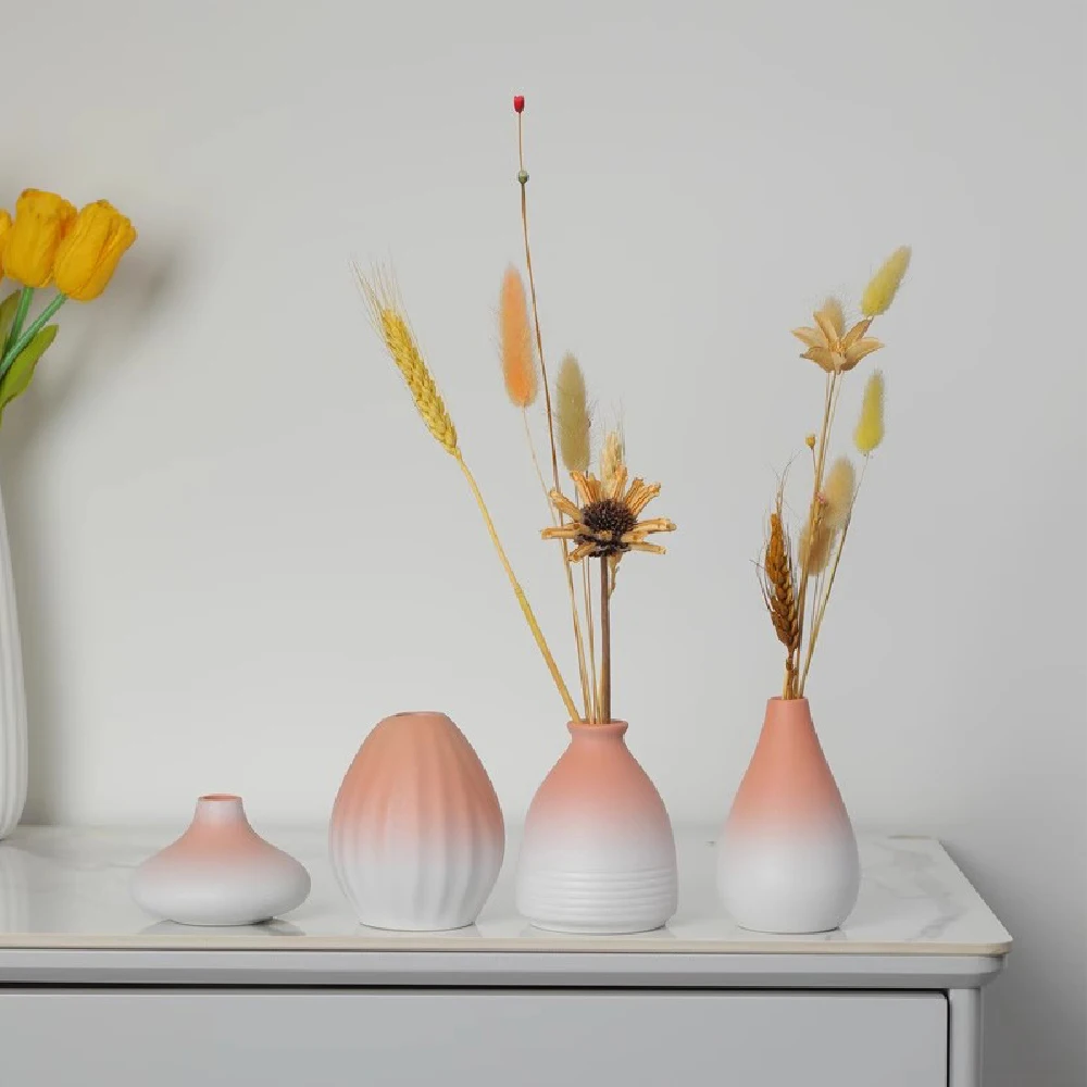 Vase im japanischen Stil, Retro-Zen-Desktop-Blumenvase, Keramik-Blumenvase, hydro po nische kleine Blumenvase, handwerkliche Verzierung