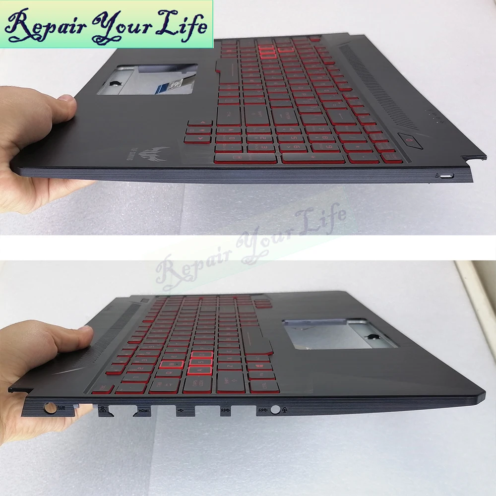 Imagem -06 - Superior Palmrest Vermelho Backlit us Teclado para Asus Tuf Gaming Fx505dy Fx86 Fx505d Fx86g Topcase 90nr00s2-r32ui0 13n15ja0701 Fx505