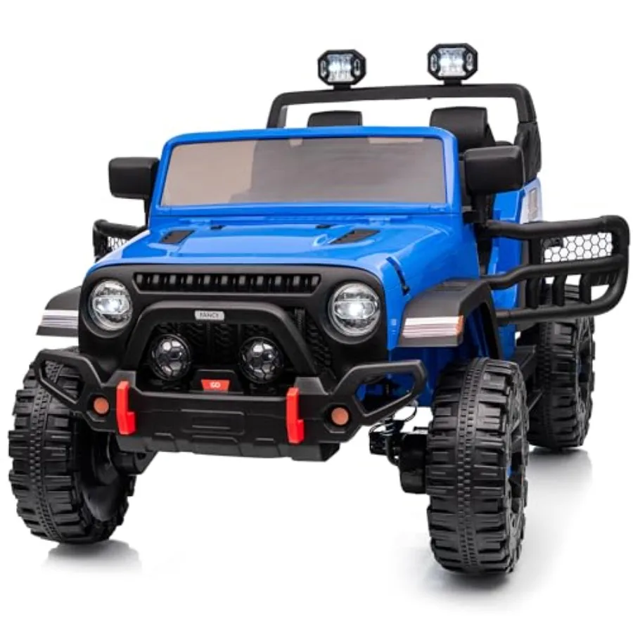

2 Seater Ride on Toy Car for:Blue 24V 4WD Electric Truck with Remote Control and 4x200W Motors