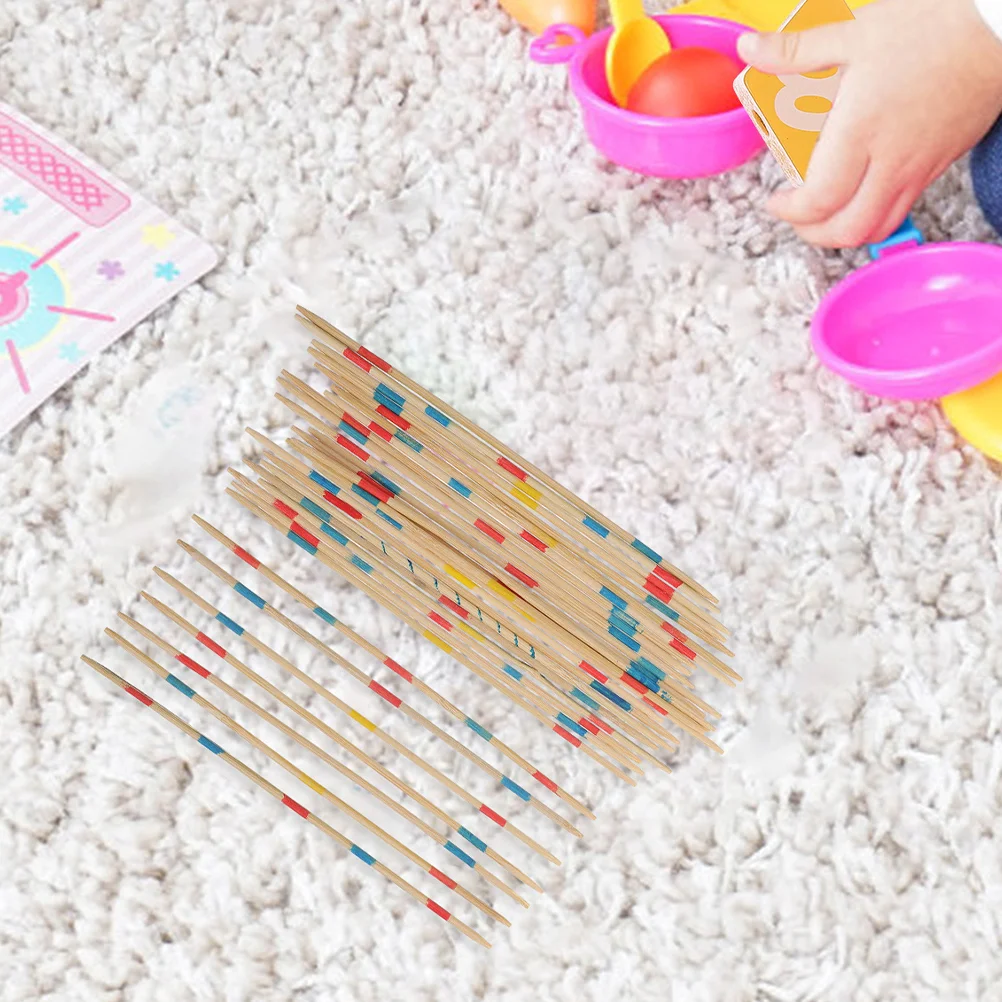 4 scatole di bastoncini di raccolta in legno Asta di raccolta educativa Gioco da tavolo Giochi per famiglie pick up stick in scatola