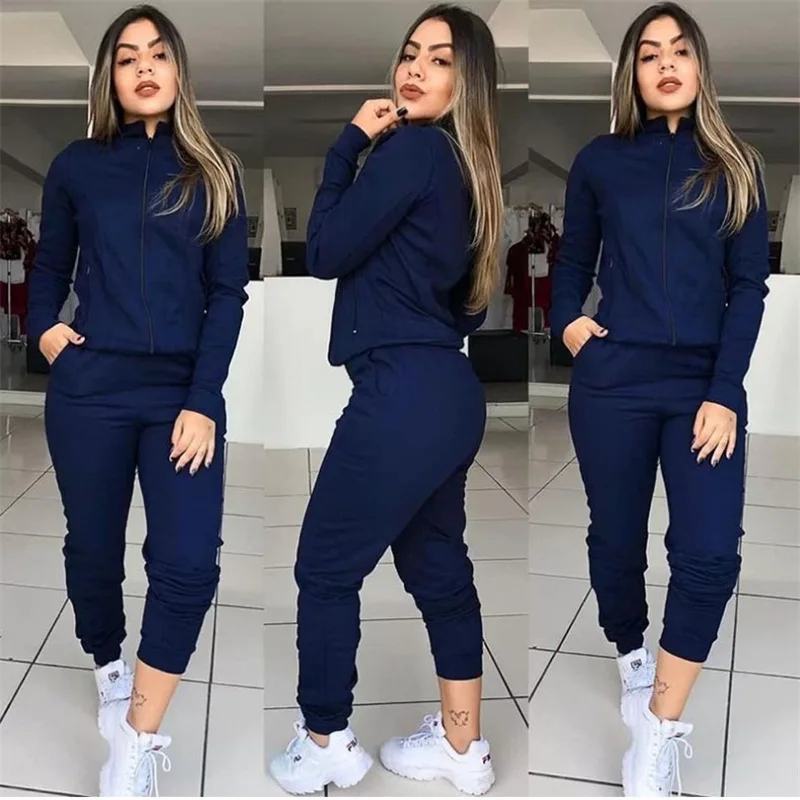 Joggers Women Set Fashion Women Tracksuit 2 Piece Sweat Suit For Sportwear Sport Gym Set Two Piece Set Winter Matching Set 2023