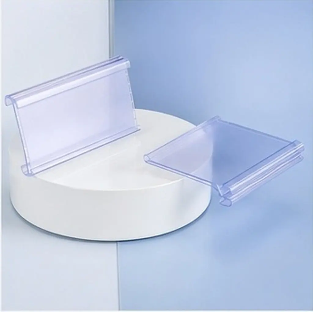 30Sets Plastic Wire Shelf Label Holders Transparent Shelf Tags for Retail Shelving Kitchen Pantry Storage Unit Organization