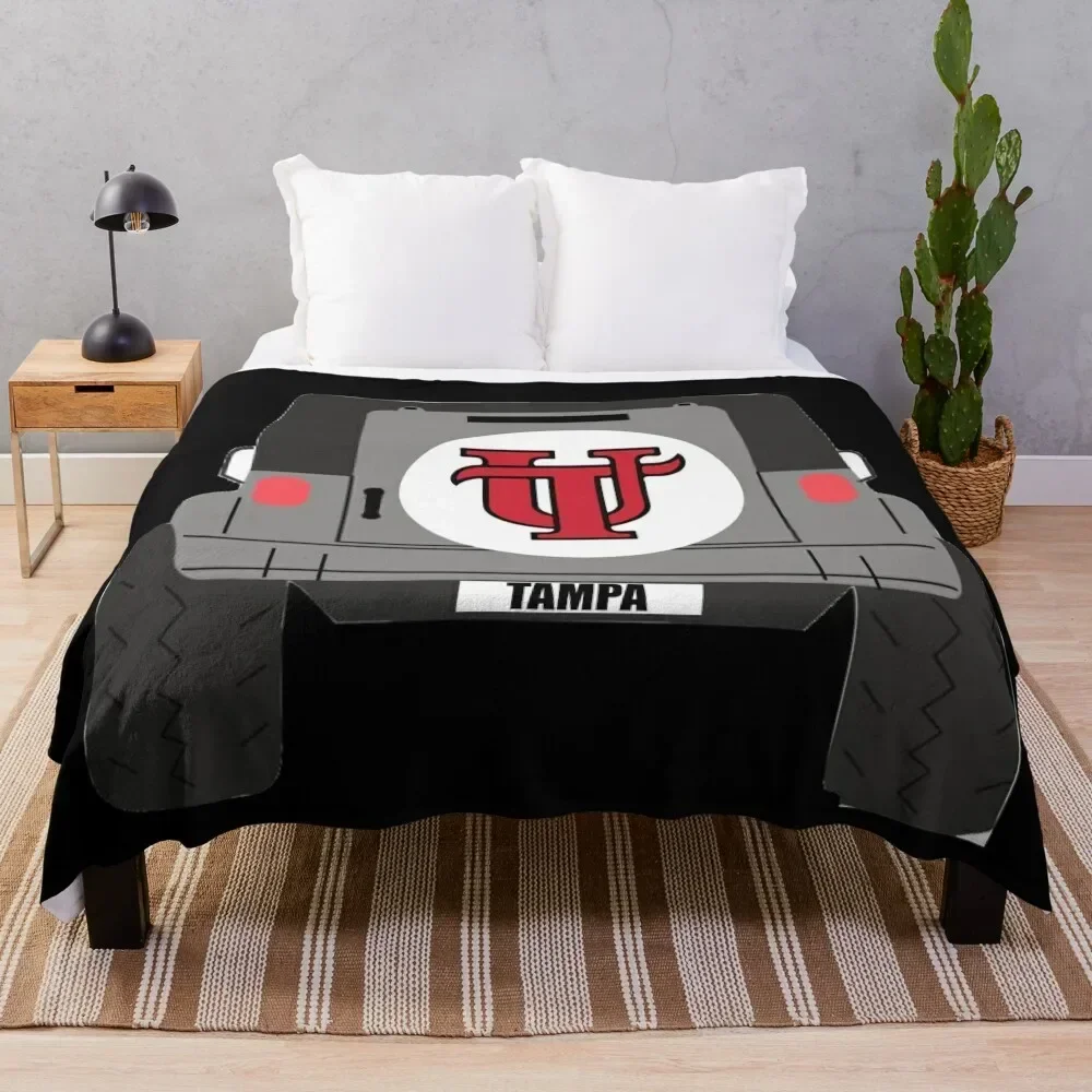 

utampa car design Throw Blanket Flannel Weighted Moving Cute Plaid Blankets