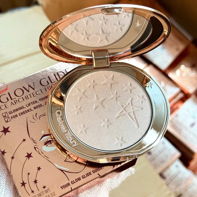 Hot Charlotte Makeup Facial Setting Powder Delicate Texture Naturally Flawless Two-color Heart-shaped Blusher Tilbury Cosmetics