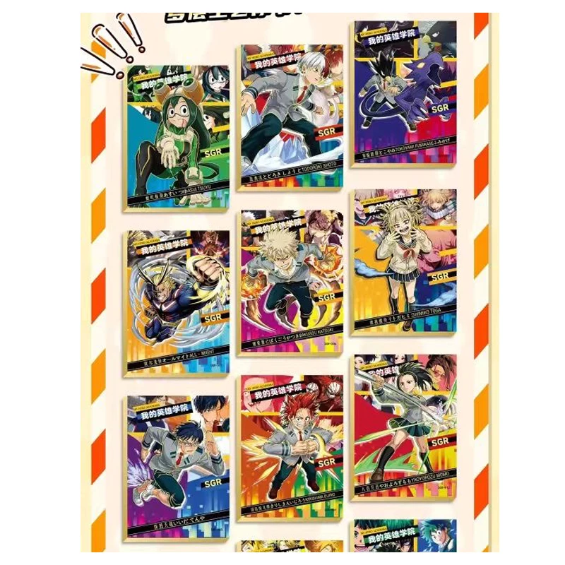 My Hero Academia Collection Cards Booster Box Cardjoy Multi-layer Process Passionate Fighting Rare Anime Table Playing Cards