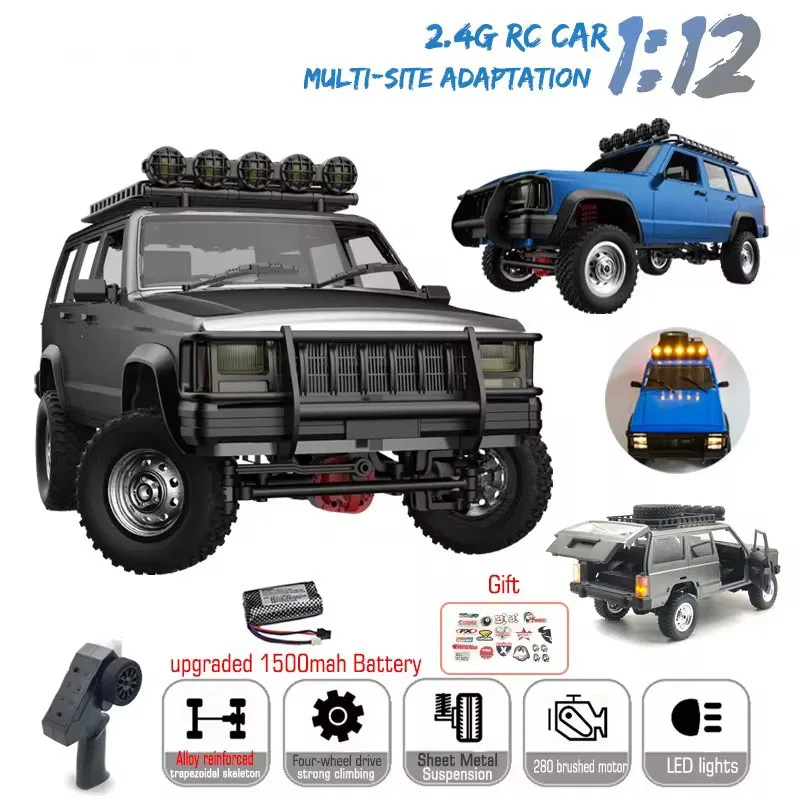 

MN78 1:12 Full Scale MN Model RTR Version RC Car 2.4G 4WD 280 Motor Proportional Off-Road RC Remote Control Car for Boys Gifts