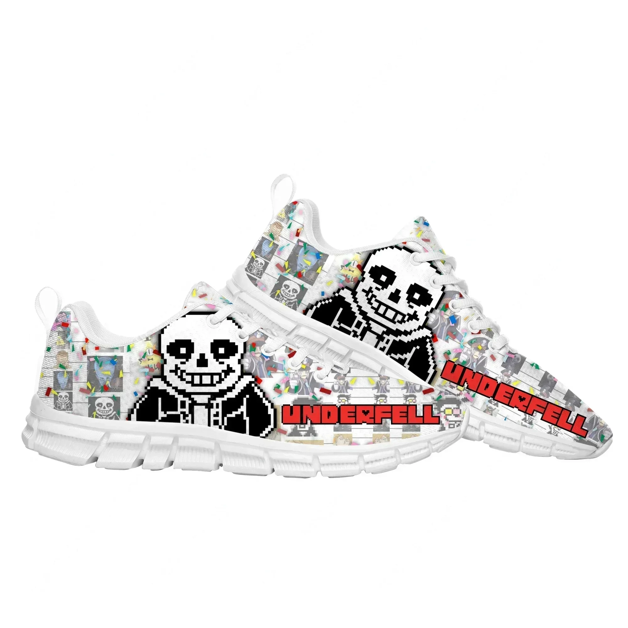 Cartoon Game Undertale Sans Skull Sports Shoes Men Women Teenager Breathable Sneakers High Quality Sneaker Custom Built Shoes view 2