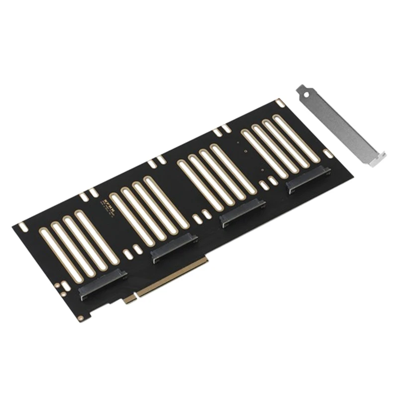 

NEW-PCIE 3.0 X16 To U.2 SFF8639 Host Adapter For Pcie SFF 8639 SSD Riser Card SATA-Express Double Bay Transfer Server