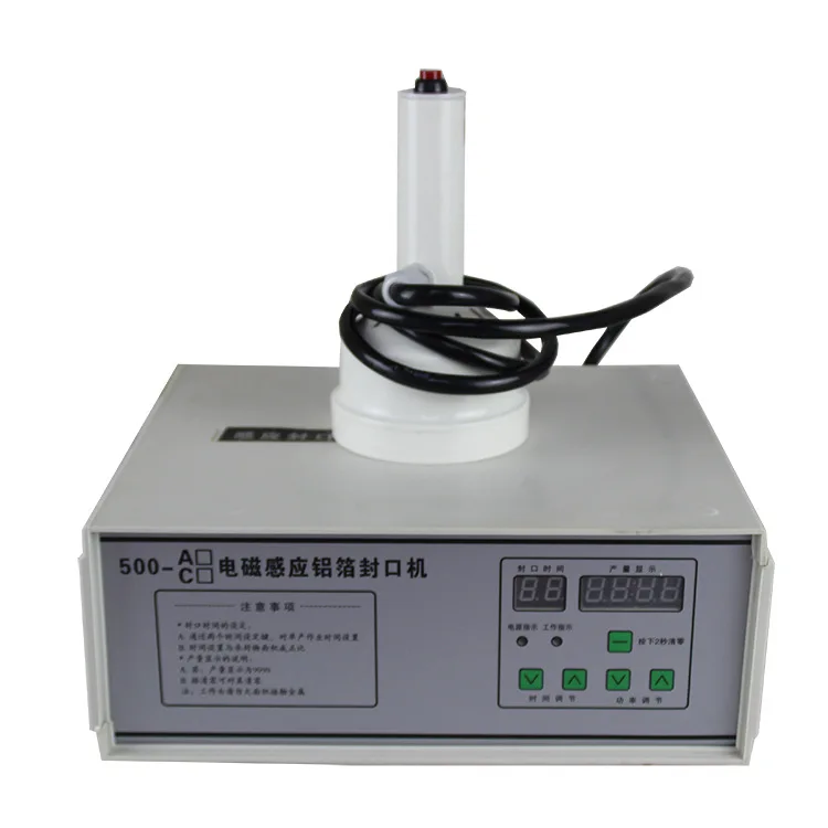 STRONG Automatic Hydraulic Heat Sealing Device for Beverage Packaging 600 Units Easy Operate for Plastic Aluminum Foil Glass