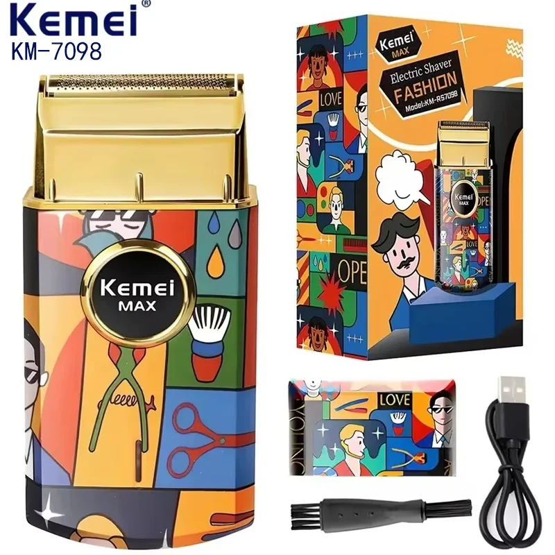 Kemei Usb Charging Electric Shaver Men Gifts Wholesale Single Blade Beard Razor For Men Shaving Machine