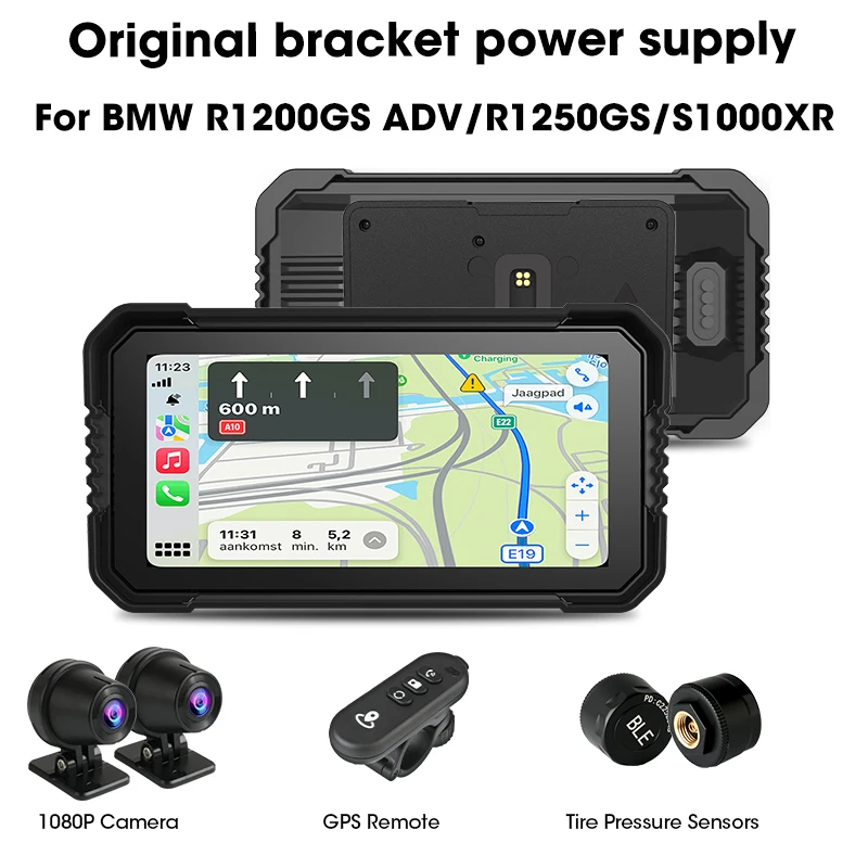 6.25 "Carplay Scherm voor BMW Moto Navigatie Draadloze Android Auto IPX7 Waterdicht Voor BMW R1200GS/R1250GS/R1300GS/S1000XR