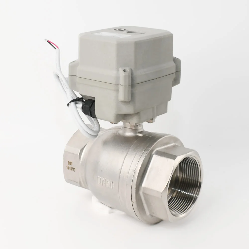 

2 Inch 2 Way Dn50 SS304 Stainless Steel Normally Closed Electric Motorized Ball Valve 12v Price Flow Control Valve