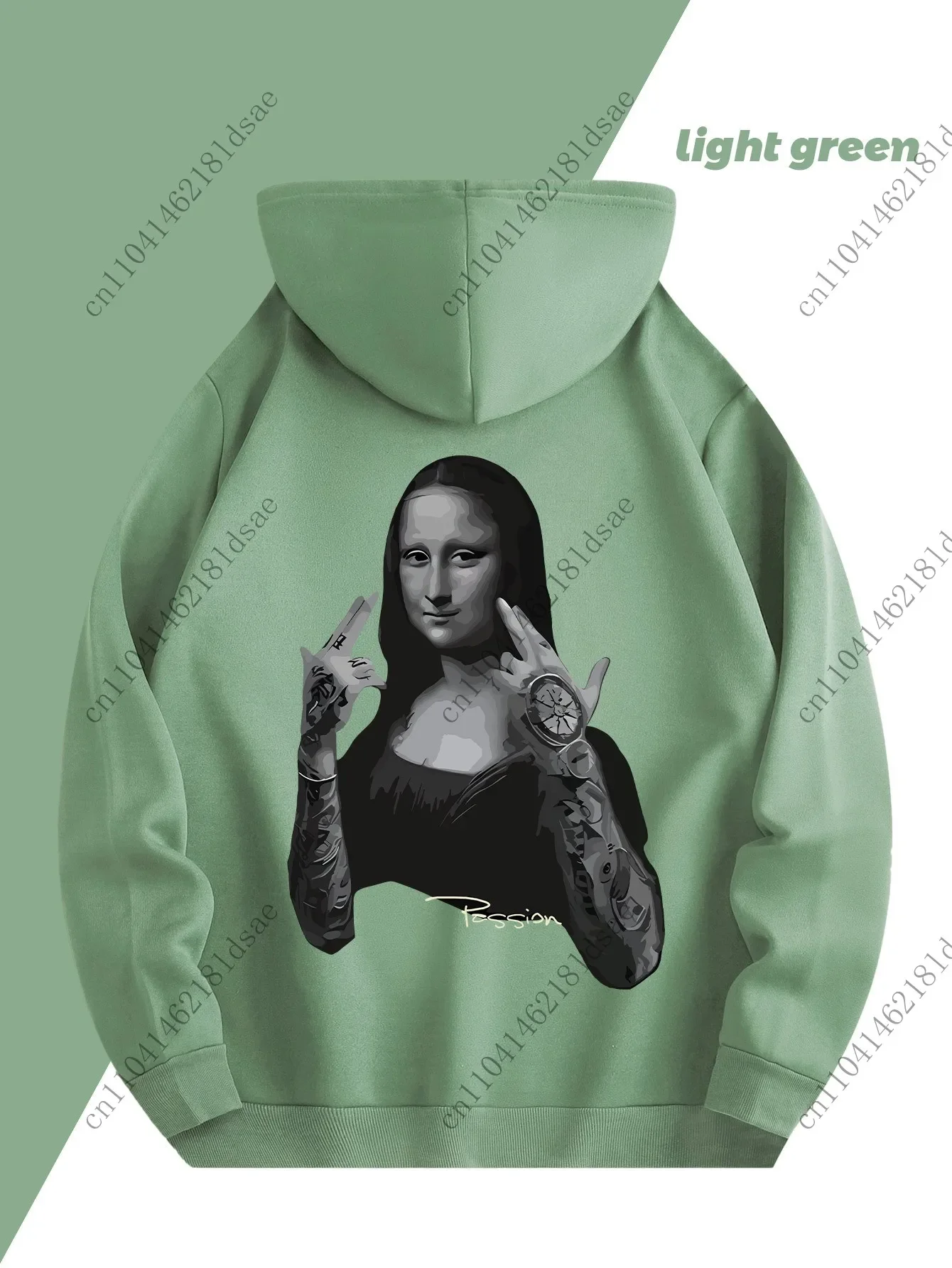 البلوز موجة دافئة أزياء عارضة الملابس البوليستر هوديي معطف 3D الطباعة الرجال الوشم هوديي الضوء الأخضر السترة #4