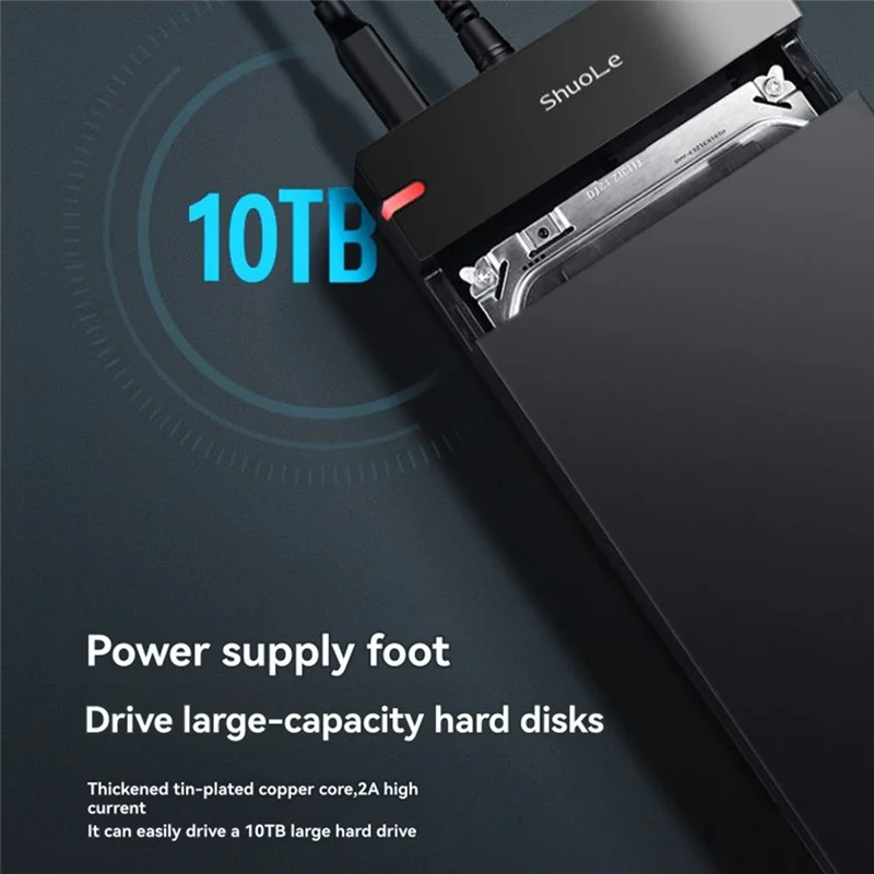 

ULBS Shuole 3.5 Inch HDD Case USB 3.0 To SATA External Hard Drive Enclosure High Speed Hard Drive Reader Adapter For PC